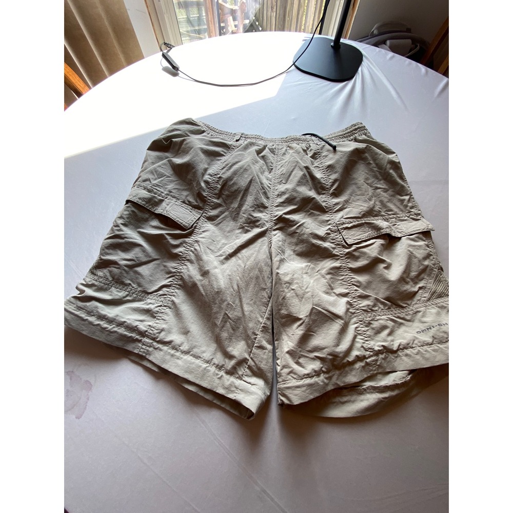Columbia PFG Mens Cargo Shorts Tan Khaki Omni-Shade Fishing Hiking Size L 30in